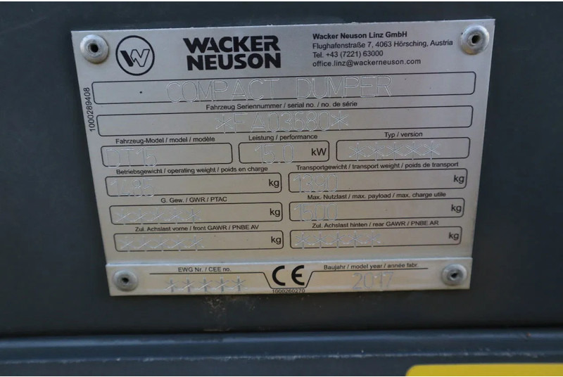 Demper WACKER NEUSON DT15 | 1.5 TON PAYLOAD | FRONT LOADER: slika 19