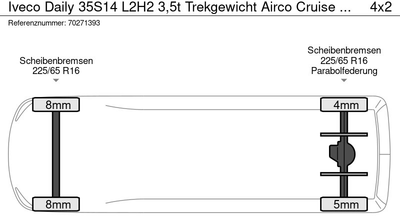 Furgon Iveco Daily 35S14 L2H2 3,5t Trekgewicht Airco Cruise Parkeersensoren L2 12m3 Airco Cruise control: slika 19